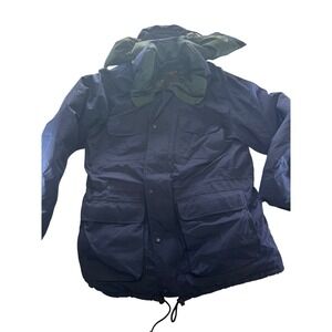 Eddie Bauer Mens Tall Gore Tex Down Parka Jacket Blue Premium Goose Down WPL9647